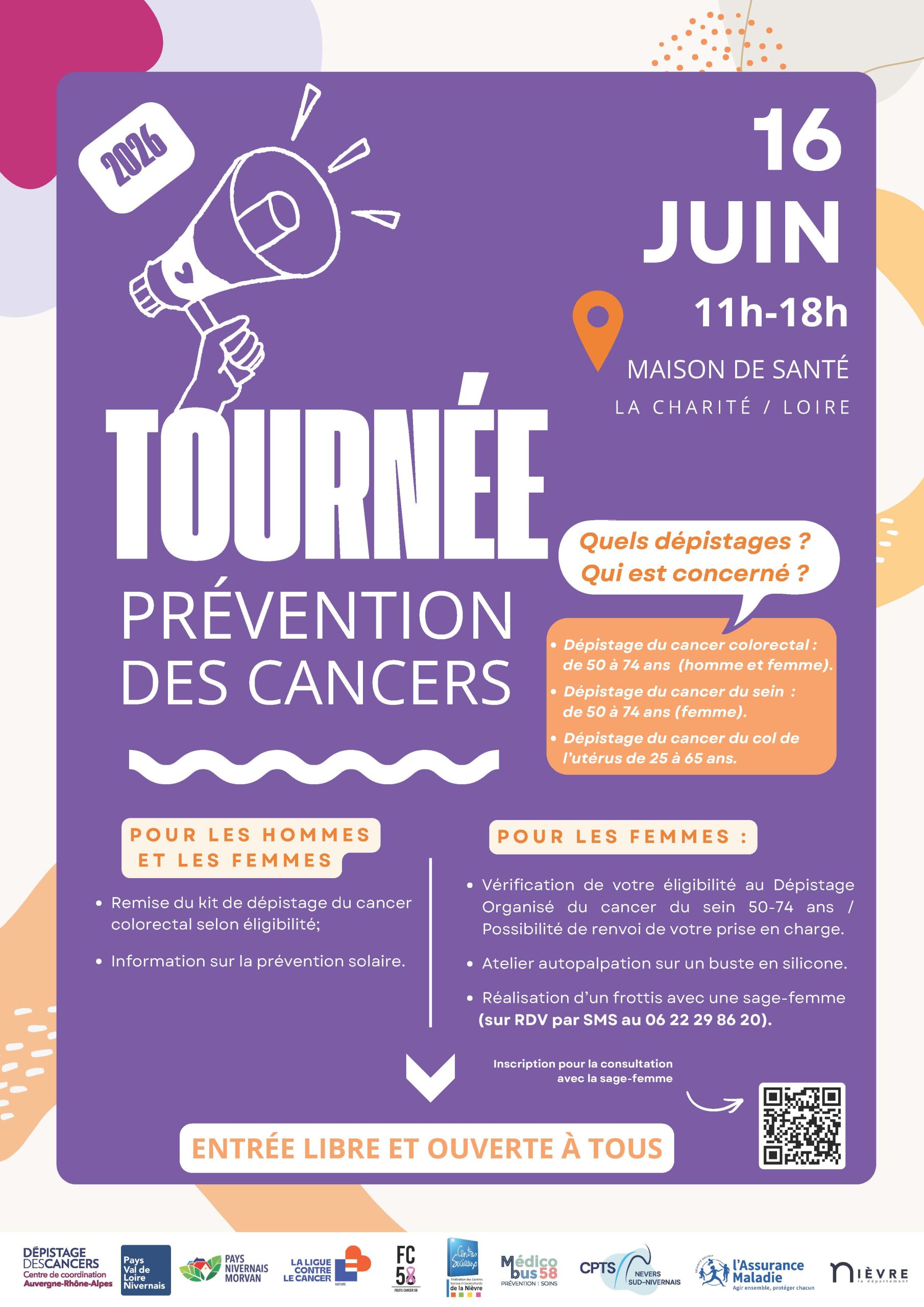 Lire la suite à propos de l’article Tournée prévention des cancers – La Charité-sur-Loire