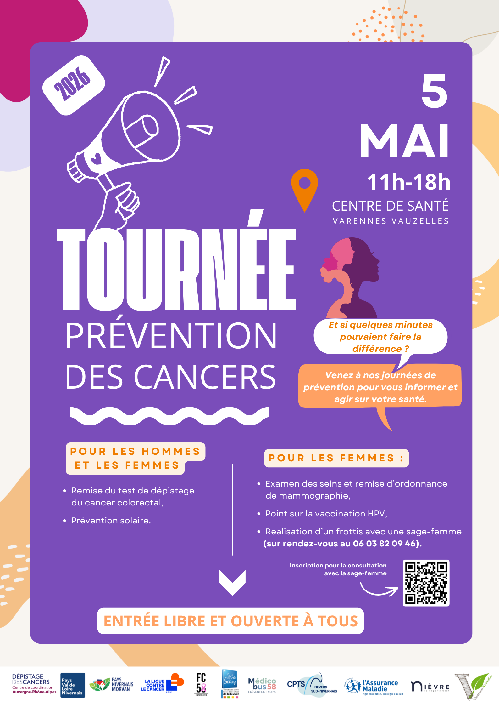 Lire la suite à propos de l’article Tournée prévention des cancers – Varennes-Vauzelles